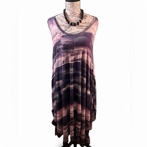 Simply Vera Wang Purple Tie-Dye Dress